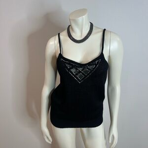 Gorgeous Vintage Nannell Black Camisole with Sequins ❤️M